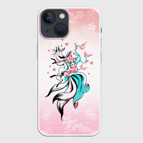 Чехол для iPhone 13 mini с принтом ЛИСА И САКУРА | FOX AND SAKURA в городе Новоалтайск,  |  | animal | anime | chery | flowers | fox | japan | sakura | аниме | вишня | животное | лиса | растения | сакура | цветы | цветы сакуры | япония