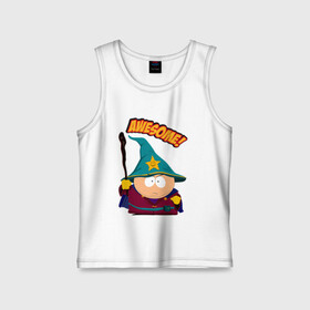 Детская майка хлопок с принтом CARTMAN в городе Новоалтайск,  |  | animation | cartman | colorado | eric | gangsta | hip hop | kenny | n.w.a | san | south park | usa | волшебник | жесть | картман | магия | мультфильмы | шикарно | эрик | южный парк