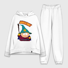Женский костюм хлопок Oversize с принтом CARTMAN в городе Новоалтайск,  |  | animation | cartman | colorado | eric | gangsta | hip hop | kenny | n.w.a | san | south park | usa | волшебник | жесть | картман | магия | мультфильмы | шикарно | эрик | южный парк