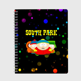 Тетрадь с принтом South Park в городе Новоалтайск, 100% бумага | 48 листов, плотность листов — 60 г/м2, плотность картонной обложки — 250 г/м2. Листы скреплены сбоку удобной пружинной спиралью. Уголки страниц и обложки скругленные. Цвет линий — светло-серый
 | south park | американская культура | американский мультсериал | колорадо | пародия | саус парк | саут парк | черный юмор | четыре мальчика | шоу | южный парк