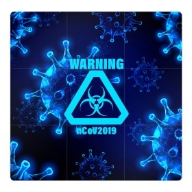 Магнитный плакат 3Х3 с принтом Warning nCoV2019 в городе Новоалтайск, Полимерный материал с магнитным слоем | 9 деталей размером 9*9 см | Тематика изображения на принте: 2019   ncov | coronavirus | covid | covid 19 | ncov | virus | арт | биологическая опасность | болезнь | вирус | знак | карантин | корона | коронавирус | короновирус | мем | мой руки | оставайся дома | пандемия | помой руки