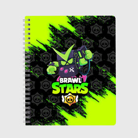 Тетрадь с принтом BRAWL STARS VIRUS 8-BIT в городе Новоалтайск, 100% бумага | 48 листов, плотность листов — 60 г/м2, плотность картонной обложки — 250 г/м2. Листы скреплены сбоку удобной пружинной спиралью. Уголки страниц и обложки скругленные. Цвет линий — светло-серый
 | 8 bit | 8 бит | bibi | brawl stars | crow | el brown | leon | leon shark | max | mr.p | sally leon | shark | stars | virus | werewolf | акула | биби | вирус | ворон | леон | оборотень | пингвин