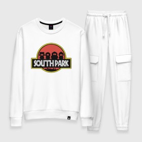 Женский костюм хлопок с принтом South Park в городе Новоалтайск, 100% хлопок | на свитшоте круглая горловина, мягкая резинка по низу. Брюки заужены к низу, на них два вида карманов: два 