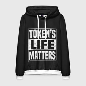 Мужская толстовка 3D с принтом TOKENS LIFE MATTERS в городе Новоалтайск, 100% полиэстер | двухслойный капюшон со шнурком для регулировки, мягкие манжеты на рукавах и по низу толстовки, спереди карман-кенгуру с мягким внутренним слоем. | cartman | kenny | park | south | southpark | картман | кенни | мульт | мультик | парк | персонаж | персонажи | сериал | южный