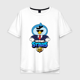 Мужская футболка хлопок Oversize с принтом BRAWL STARS MR.P в городе Новоалтайск, 100% хлопок | свободный крой, круглый ворот, “спинка” длиннее передней части | 8 bit | 8 бит | bibi | brawl stars | crow | el brown | leon | leon shark | max | mr.p | sally leon | shark | stars | virus | werewolf | акула | биби | вирус | ворон | леон | оборотень | пингвин