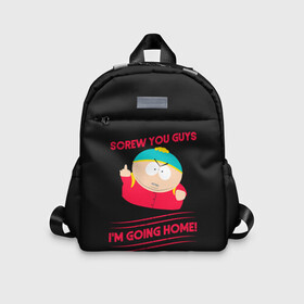 Детский рюкзак 3D с принтом Cartman в городе Новоалтайск, 100% полиэстер | лямки с регулируемой длиной, сверху петелька, чтобы рюкзак можно было повесить на вешалку. Основное отделение закрывается на молнию, как и внешний карман. Внутри дополнительный карман. По бокам два дополнительных кармашка | Тематика изображения на принте: cartman | kenny | park | south | southpark | картман | кенни | мульт | мультик | парк | персонаж | персонажи | сериал | южный