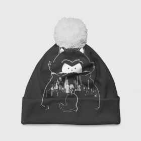Шапка 3D c помпоном с принтом South Park в городе Новоалтайск, 100% полиэстер | универсальный размер, печать по всей поверхности изделия | cartman | kenny | park | south | southpark | картман | кенни | мульт | мультик | парк | персонаж | персонажи | сериал | южный