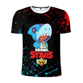 Мужская футболка 3D спортивная с принтом BRAWL STARS LEON SHARK в городе Новоалтайск, 100% полиэстер с улучшенными характеристиками | приталенный силуэт, круглая горловина, широкие плечи, сужается к линии бедра | 8 bit | 8 бит | bibi | brawl stars | crow | el brown | leon | leon shark | max | mr.p | sally leon | shark | stars | virus | werewolf | акула | биби | вирус | ворон | леон | оборотень | пингвин