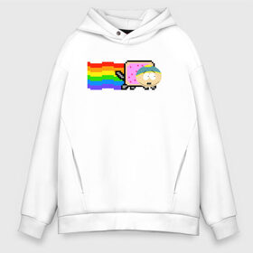 Мужское худи Oversize хлопок с принтом Картман Nyan Cat в городе Новоалтайск, френч-терри — 70% хлопок, 30% полиэстер. Мягкий теплый начес внутри —100% хлопок | боковые карманы, эластичные манжеты и нижняя кромка, капюшон на магнитной кнопке | cartman | eric cartman | nyan cat | south park | кот | милый | ня кот | нян кот | няшный | прикол | радуга | радужный | саус парк | смешная | смешной | эрик | эрик картман | южный парк