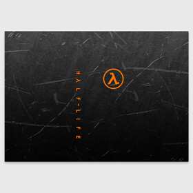 Поздравительная открытка с принтом HALF-LIFE в городе Новоалтайск, 100% бумага | плотность бумаги 280 г/м2, матовая, на обратной стороне линовка и место для марки
 | Тематика изображения на принте: aperture laboratories | black mesa | gordon freeman | half life | half life 3 | valve | блэк меса | вэлв | гордон фриман | халф лайф