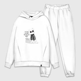 Мужской костюм хлопок OVERSIZE с принтом Kitty on style в городе Новоалтайск,  |  | Тематика изображения на принте: style | коты | кошки | надписи | стиль