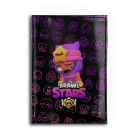 Обложка для автодокументов с принтом Brawl Stars SANDY в городе Новоалтайск, натуральная кожа |  размер 19,9*13 см; внутри 4 больших “конверта” для документов и один маленький отдел — туда идеально встанут права | Тематика изображения на принте: brawl stars | brawl stars sandy | legendary brawler | leon | leon shark | sandy | shark | stars | акула | бравл стар сэнди | леон акула | сенди | сэнди
