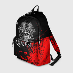 Рюкзак 3D с принтом QUEEN. в городе Новоалтайск, 100% полиэстер | лямки с регулируемой длиной, сверху петелька, чтобы рюкзак можно было повесить на вешалку. Основное отделение закрывается на молнию, как и внешний карман. Внутри два дополнительных кармана, один из которых закрывается на молнию. По бокам два дополнительных кармашка | queen | квин | мистер робот | музыка | рами малек | рок | фредди меркьюри