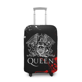 Чехол для чемодана 3D с принтом QUEEN. в городе Новоалтайск, 86% полиэфир, 14% спандекс | двустороннее нанесение принта, прорези для ручек и колес | queen | квин | мистер робот | музыка | рами малек | рок | фредди меркьюри