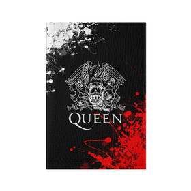 Обложка для паспорта матовая кожа с принтом QUEEN. в городе Новоалтайск, натуральная матовая кожа | размер 19,3 х 13,7 см; прозрачные пластиковые крепления | Тематика изображения на принте: queen | квин | мистер робот | музыка | рами малек | рок | фредди меркьюри