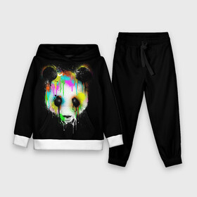 Детский костюм 3D (с толстовкой) с принтом ПАНДА В КРАСКЕ | PANDA IN PAINT в городе Новоалтайск,  |  | panda | животные | краска | медведь | милая | няшная | панда | прикольная | смешно | юмор