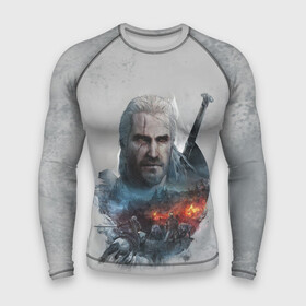 Мужской рашгард 3D с принтом ВЕДЬМАК в городе Новоалтайск,  |  | geralt | the witcher | the witcher wild hunt | witcher | ведьмак | ведьмак 3 | геральт