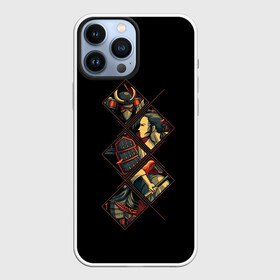 Чехол для iPhone 13 Pro Max с принтом БИТВА САМУРАЯ | SAMURAI (Z) в городе Новоалтайск,  |  | Тематика изображения на принте: china | death | devil | japan | mask | monster | ronin | samurai | воин | дьявол | китай | маска | монстр | ронин | самурай | страж | япония