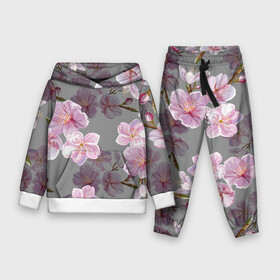Детский костюм 3D (с толстовкой) с принтом САКУРА в городе Новоалтайск,  |  | chery | flowers | japan | sakura | вишня | растения | сакура | цветы | цветы сакуры | япония