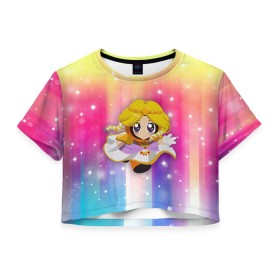 Женская футболка Crop-top 3D с принтом South park. Princess Kenny в городе Новоалтайск, 100% полиэстер | круглая горловина, длина футболки до линии талии, рукава с отворотами | broflovski | cartman | eric | kenny | kyle | marsh | park | south | stan | баттерс | брофловски | кайл | картман | кенни | леопольд | маккормик | марш | парк | стотч | стэн | эрик | южный