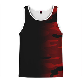 Мужская майка 3D с принтом RED BLACK MILITARY CAMO в городе Новоалтайск, 100% полиэстер | круглая горловина, приталенный силуэт, длина до линии бедра. Пройма и горловина окантованы тонкой бейкой | Тематика изображения на принте: abstract | camo | geometry | geometry stripes | military | texture | абстракция | армейские | армия | геометрические полосы | геометрия | камуфляж | красный камуфляж | милитари | текстура