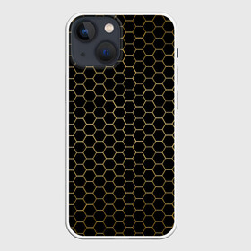 Чехол для iPhone 13 mini с принтом ЗОЛОТЫЕ СОТЫ | GOLDEN HONEYCOMBS в городе Новоалтайск,  |  | abstract | geometry | geometry stripes | golden honeycombs | grunge | texture | абстракция | брызги | геометрические полосы | геометрия | гранж | золотые соты | краски | соты | текстура