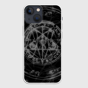 Чехол для iPhone 13 mini с принтом ПЕНТАГРАММА | PENTAGRAM в городе Новоалтайск,  |  | abstraction | geometry | hexagon | neon | paints | pentagram | stripes | texture | triangle | абстракция | брызги | геометрия | знаки | краски | неон | неоновый | пентаграмма | соты | текстура