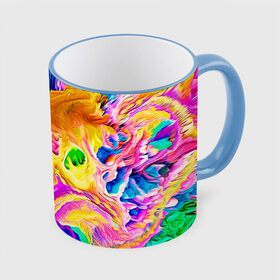 Кружка с полной запечаткой с принтом TIE DYE в городе Новоалтайск, керамика | ёмкость 330 мл | Тематика изображения на принте: abstraction | geometry | hexagon | neon | paints | stripes | texture | tie dye | triangle | абстракция | брызги | геометрия | краски | неон | неоновый | соты | тай дай | текстура