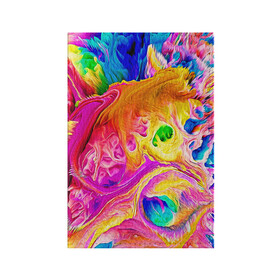 Обложка для паспорта матовая кожа с принтом TIE DYE в городе Новоалтайск, натуральная матовая кожа | размер 19,3 х 13,7 см; прозрачные пластиковые крепления | abstraction | geometry | hexagon | neon | paints | stripes | texture | tie dye | triangle | абстракция | брызги | геометрия | краски | неон | неоновый | соты | тай дай | текстура