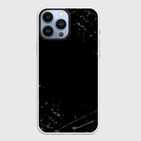 Чехол для iPhone 13 Pro Max с принтом СЕРЫЕ БРЫЗГИ | GREY SPRAY в городе Новоалтайск,  |  | Тематика изображения на принте: abstraction | geometry | grunge | hexagon | neon | paints | stripes | texture | triangle | абстракция | брызги | геометрия | гранж | краски | неон | неоновый | соты | текстура