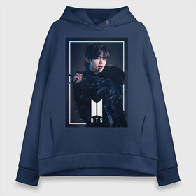 Женское худи Oversize хлопок с принтом BTS Black Swan в городе Новоалтайск, френч-терри — 70% хлопок, 30% полиэстер. Мягкий теплый начес внутри —100% хлопок | боковые карманы, эластичные манжеты и нижняя кромка, капюшон на магнитной кнопке | black swan