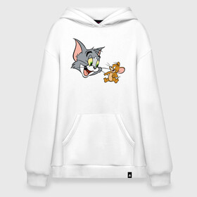 Худи SuperOversize хлопок с принтом Tom&Jerry в городе Новоалтайск, 70% хлопок, 30% полиэстер, мягкий начес внутри | карман-кенгуру, эластичная резинка на манжетах и по нижней кромке, двухслойный капюшон
 | spike | tom  jerry | tom and jerry | tomjerry | tuffy | vdgerir | мамочка два тапочка | том и джери | том и джерри