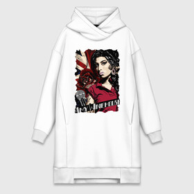 Платье-худи хлопок с принтом ЭММИ УАЙНХАУС в городе Новоалтайск,  |  | amy | blues | club27 | girl | music | rock | women | блюз | девушка | инди | музыка | рок | эми