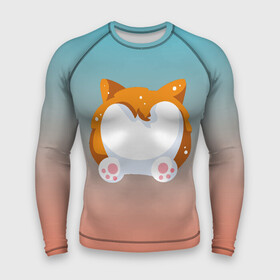 Мужской рашгард 3D с принтом Милый корги в городе Новоалтайск,  |  | corgi | корги | маленькая собачка | милый | милый корги | рыжая | рыжая собачка | собака | собачка | такси