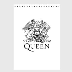 Скетчбук с принтом QUEEN в городе Новоалтайск, 100% бумага
 | 48 листов, плотность листов — 100 г/м2, плотность картонной обложки — 250 г/м2. Листы скреплены сверху удобной пружинной спиралью | queen | rock | we will rock you | брайан мэи | группа queen | группа квин | джон дикон | квин | королева | король | роджер тейлор | рок | фредди меркьюри