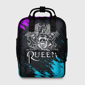 Женский рюкзак 3D с принтом QUEEN в городе Новоалтайск, 100% полиэстер | лямки с регулируемой длиной, сверху ручки, чтобы рюкзак нести как сумку. Основное отделение закрывается на молнию, как и внешний карман. Внутри два дополнительных кармана, один из которых закрывается на молнию. По бокам два дополнительных кармашка, куда поместится маленькая бутылочка
 | queen | rock | we will rock you | брайан мэи | группа queen | группа квин | джон дикон | квин | королева | король | роджер тейлор | рок | фредди меркьюри