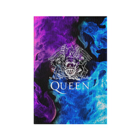 Обложка для паспорта матовая кожа с принтом QUEEN  в городе Новоалтайск, натуральная матовая кожа | размер 19,3 х 13,7 см; прозрачные пластиковые крепления | Тематика изображения на принте: queen | rock | we will rock you | брайан мэи | группа queen | группа квин | джон дикон | квин | королева | король | роджер тейлор | рок | фредди меркьюри