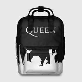 Женский рюкзак 3D с принтом QUEEN в городе Новоалтайск, 100% полиэстер | лямки с регулируемой длиной, сверху ручки, чтобы рюкзак нести как сумку. Основное отделение закрывается на молнию, как и внешний карман. Внутри два дополнительных кармана, один из которых закрывается на молнию. По бокам два дополнительных кармашка, куда поместится маленькая бутылочка
 | queen | rock | we will rock you | брайан мэи | группа queen | группа квин | джон дикон | квин | королева | король | роджер тейлор | рок | фредди меркьюри