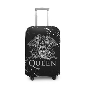 Чехол для чемодана 3D с принтом QUEEN  в городе Новоалтайск, 86% полиэфир, 14% спандекс | двустороннее нанесение принта, прорези для ручек и колес | queen | rock | we will rock you | брайан мэи | группа queen | группа квин | джон дикон | квин | королева | король | роджер тейлор | рок | фредди меркьюри