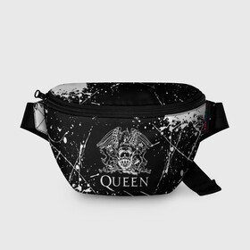 Поясная сумка 3D с принтом QUEEN  в городе Новоалтайск, 100% полиэстер | плотная ткань, ремень с регулируемой длиной, внутри несколько карманов для мелочей, основное отделение и карман с обратной стороны сумки застегиваются на молнию | queen | rock | we will rock you | брайан мэи | группа queen | группа квин | джон дикон | квин | королева | король | роджер тейлор | рок | фредди меркьюри