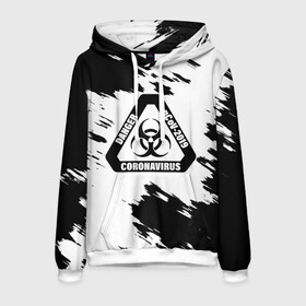 Мужская толстовка 3D с принтом Danger nCoV - 2019 Coronavirus в городе Новоалтайск, 100% полиэстер | двухслойный капюшон со шнурком для регулировки, мягкие манжеты на рукавах и по низу толстовки, спереди карман-кенгуру с мягким внутренним слоем. | Тематика изображения на принте: 2019   ncov | coronavirus | covid | covid 19 | ncov | virus | арт | биологическая опасность | болезнь | вирус | знак | карантин | корона | коронавирус | короновирус | мем | мой руки | оставайся дома | пандемия | помой руки