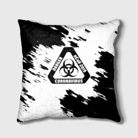 Подушка 3D с принтом Danger nCoV - 2019 Coronavirus в городе Новоалтайск, наволочка – 100% полиэстер, наполнитель – холлофайбер (легкий наполнитель, не вызывает аллергию). | состоит из подушки и наволочки. Наволочка на молнии, легко снимается для стирки | 2019   ncov | coronavirus | covid | covid 19 | ncov | virus | арт | биологическая опасность | болезнь | вирус | знак | карантин | корона | коронавирус | короновирус | мем | мой руки | оставайся дома | пандемия | помой руки