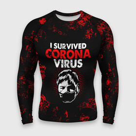 Мужской рашгард 3D с принтом I survived coronavirus в городе Новоалтайск,  |  | 2019   ncov | coronavirus | covid | covid 19 | ncov | virus | арт | биологическая опасность | болезнь | вирус | знак | карантин | корона | коронавирус | короновирус | мем | мой руки | оставайся дома | пандемия | помой руки