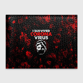 Обложка для студенческого билета с принтом I survived coronavirus в городе Новоалтайск, натуральная кожа | Размер: 11*8 см; Печать на всей внешней стороне | Тематика изображения на принте: 2019   ncov | coronavirus | covid | covid 19 | ncov | virus | арт | биологическая опасность | болезнь | вирус | знак | карантин | корона | коронавирус | короновирус | мем | мой руки | оставайся дома | пандемия | помой руки