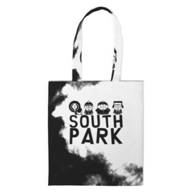 Шоппер 3D с принтом South Park в городе Новоалтайск, 100% полиэстер | Плотность: 200 г/м2; Размер: 34×35 см; Высота лямок: 30 см | south park | sp | батерс | баттерс | гарисон | енот | кайл  брофловски | картман | кеннет | кенни | маки | макки | маккормик | марш | мистер | мистереон | мультфильм | полотенчик | ренди | саус парк | сауспарк