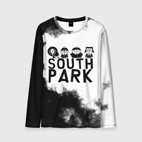 Мужской лонгслив 3D с принтом South Park в городе Новоалтайск, 100% полиэстер | длинные рукава, круглый вырез горловины, полуприлегающий силуэт | south park | sp | батерс | баттерс | гарисон | енот | кайл  брофловски | картман | кеннет | кенни | маки | макки | маккормик | марш | мистер | мистереон | мультфильм | полотенчик | ренди | саус парк | сауспарк