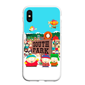 Чехол для iPhone XS Max матовый с принтом South Park в городе Новоалтайск, Силикон | Область печати: задняя сторона чехла, без боковых панелей | south park | sp | батерс | баттерс | гарисон | енот | кайл  брофловски | картман | кеннет | кенни | маки | макки | маккормик | марш | мистер | мистереон | мультфильм | полотенчик | ренди | саус парк | сауспарк
