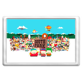 Магнит 45*70 с принтом South Park в городе Новоалтайск, Пластик | Размер: 78*52 мм; Размер печати: 70*45 | south park | sp | батерс | баттерс | гарисон | енот | кайл  брофловски | картман | кеннет | кенни | маки | макки | маккормик | марш | мистер | мистереон | мультфильм | полотенчик | ренди | саус парк | сауспарк