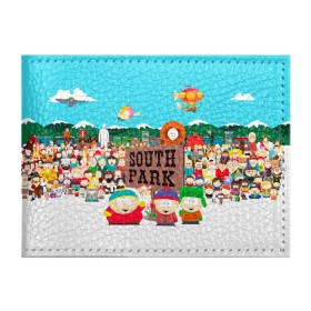 Обложка для студенческого билета с принтом South Park в городе Новоалтайск, натуральная кожа | Размер: 11*8 см; Печать на всей внешней стороне | south park | sp | батерс | баттерс | гарисон | енот | кайл  брофловски | картман | кеннет | кенни | маки | макки | маккормик | марш | мистер | мистереон | мультфильм | полотенчик | ренди | саус парк | сауспарк