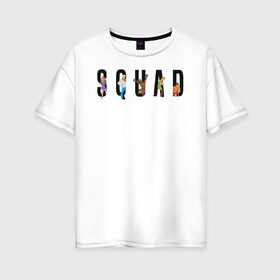 Женская футболка хлопок Oversize с принтом SQUAD в городе Новоалтайск, 100% хлопок | свободный крой, круглый ворот, спущенный рукав, длина до линии бедер
 | fred jones | scooby doo | vdosadir | velma dinkle | велма динкли | дафна блейк | скуберт фон дуенхеймер | скуби ду | уильям ханна | фред джонс | шегги